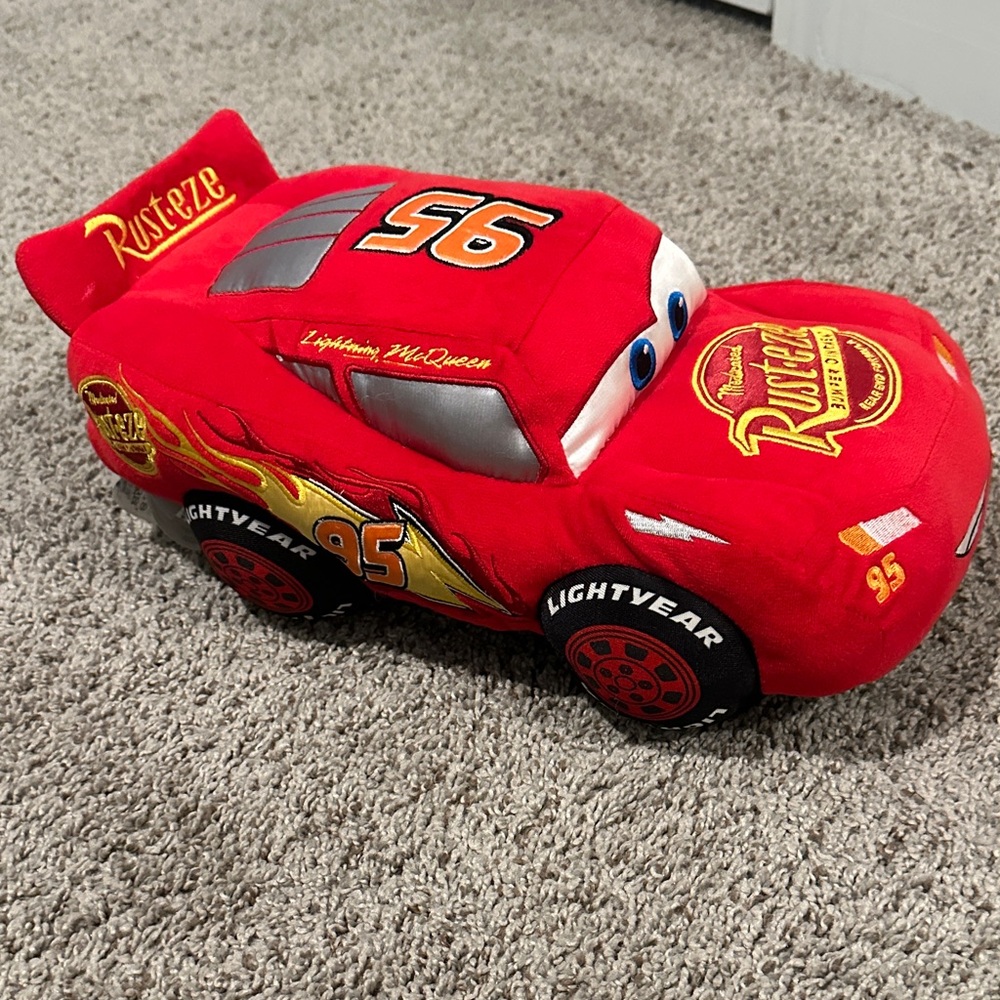 Disney Lightning McQueen Plush Car - Red and Yellow